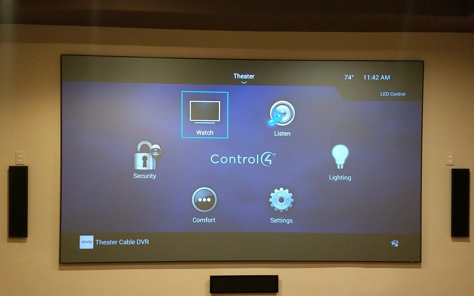 Smart home control interface for a high-end Houston residence