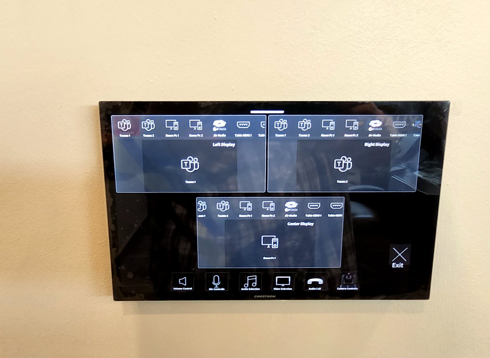 Houston smart home wall touch panel controlling rooms and systems